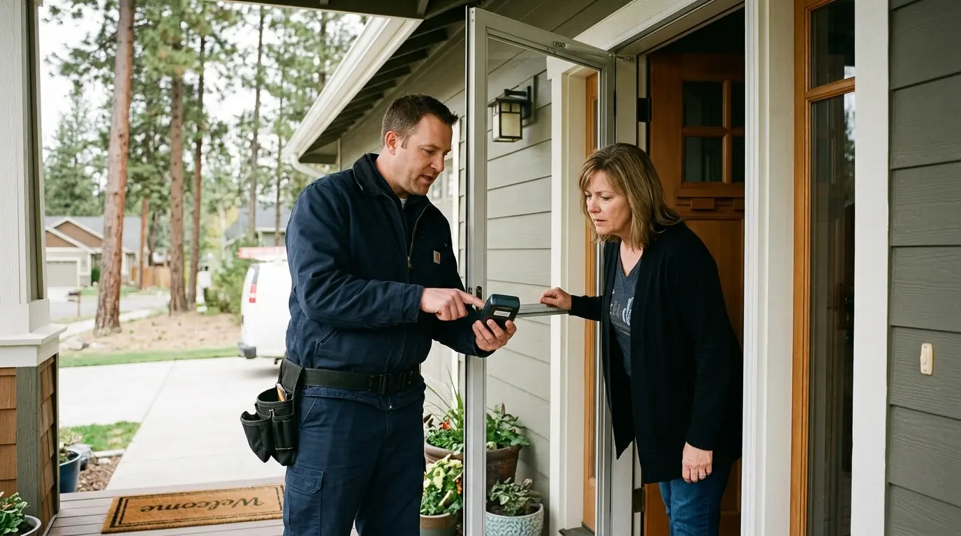 Explaining moisture readings to a homeowner