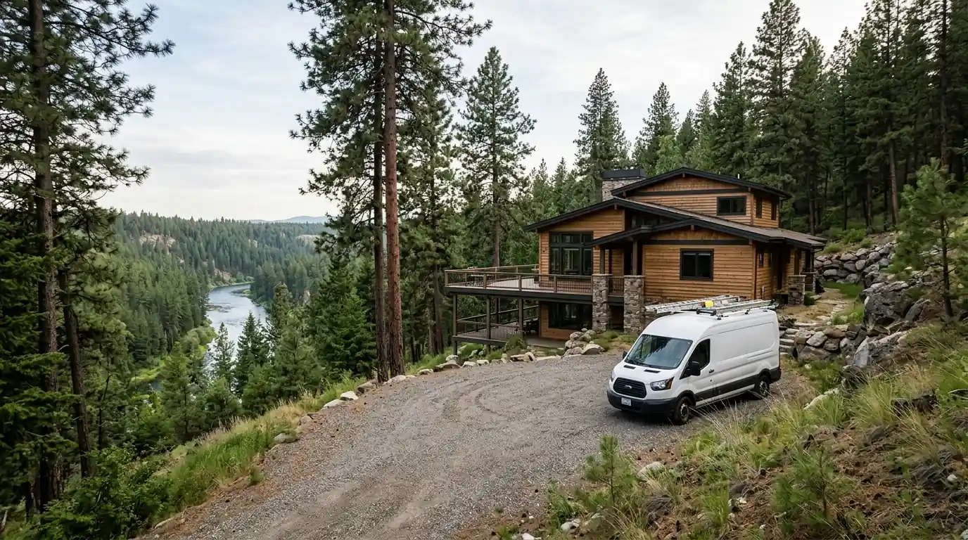 A Nine Mile Falls home on a water damage call