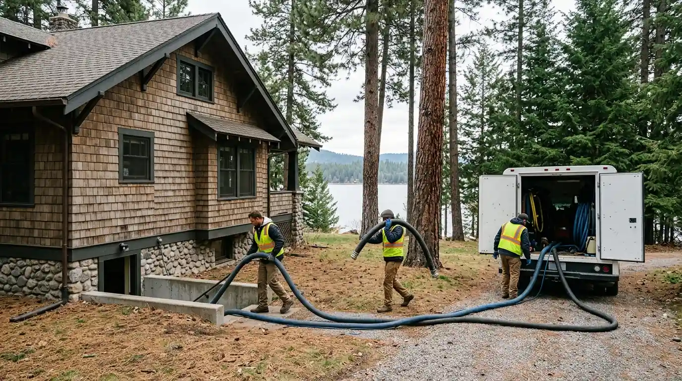 An older Coeur d'Alene home during a water damage call