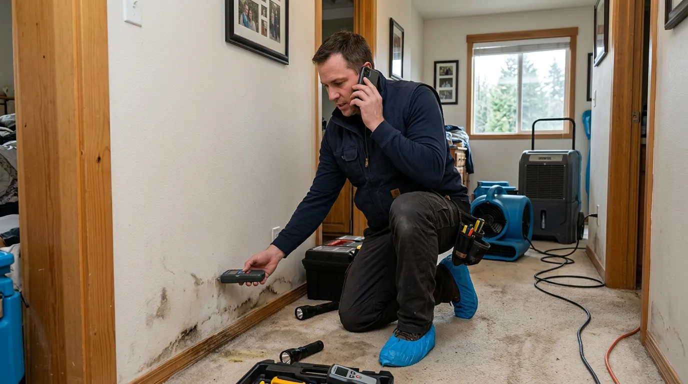 Talking a homeowner through the first steps on the phone