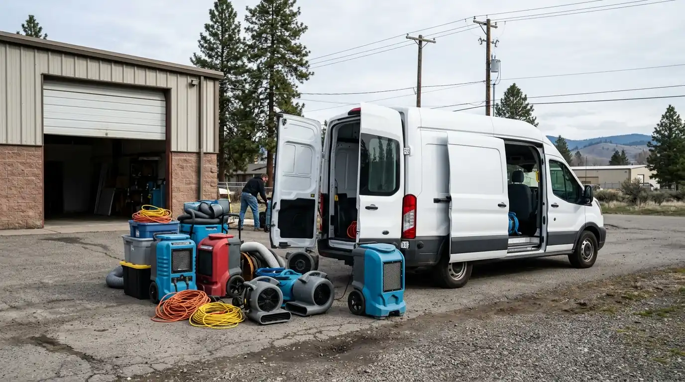 Drying equipment staged at our Spokane Valley shop