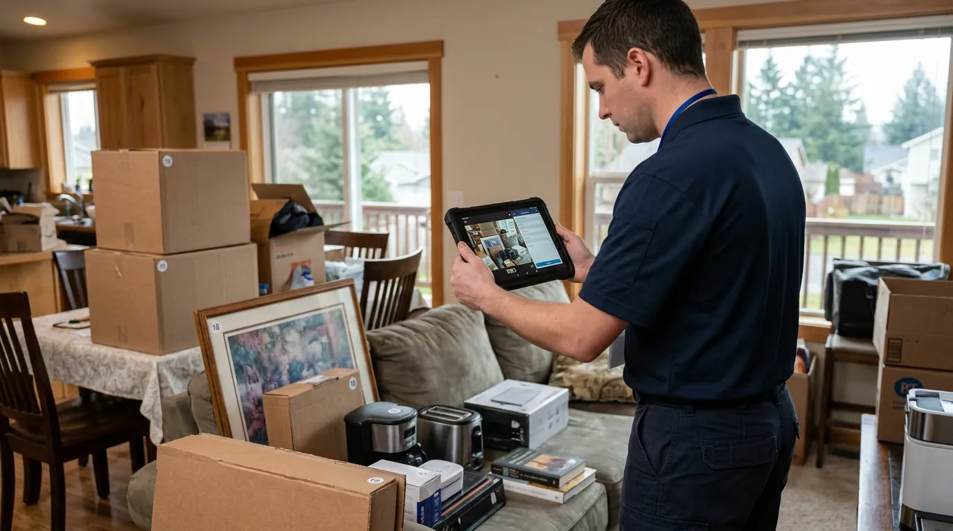 Photographing items for a contents inventory